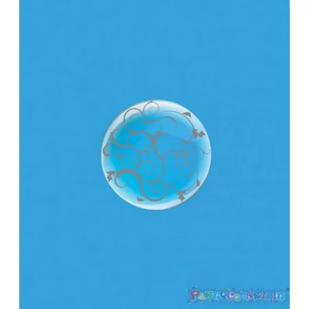 DECO B-LOON 10" FILIGRANA ARGENTO pz.5