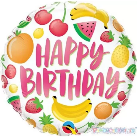 18" HAPPY BDAY FRUTTA