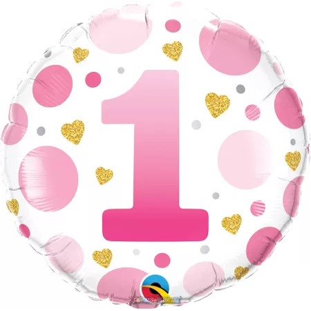 18" 1° COMPLEANNO POIS ROSA