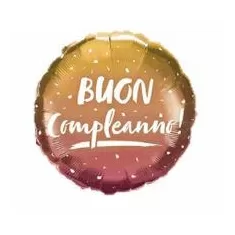 18" BUON COMPLEANNO ORO/ROSE GOLD