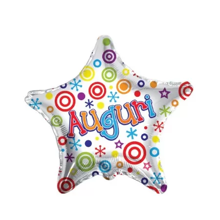 18" STELLA AUGURI CERCHI E ASTERISCHI