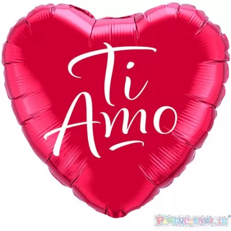 18" TI AMO CUORE ROSSO/BIANCO