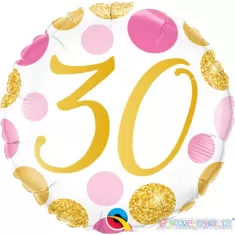 18" 30 ANNI POIS GLITTER FUCSIA