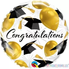 18" LAUREA CONGRATULATIONS PALLONI ORO