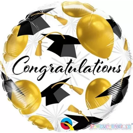 18" LAUREA CONGRATULATIONS PALLONI ORO