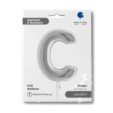 Letter C Silver cm.100