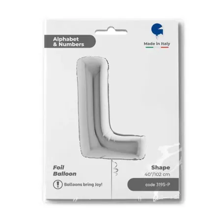 LETTERA L ARGENTO cm.100