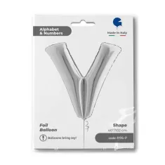 Letter V Silver cm.100