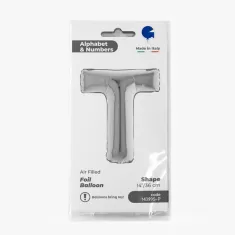 LETTERA  T  ARGENTO  cm.35