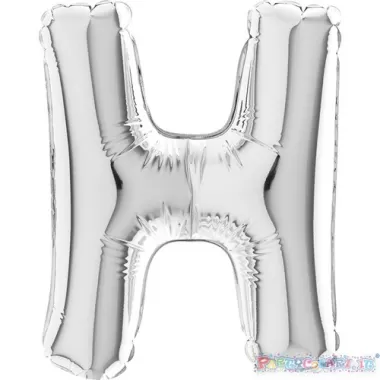 MYLAR 17  SILVER LETTERA  H  pz.5