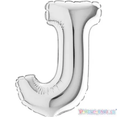 MYLAR 17  SILVER LETTERA  J pz.5