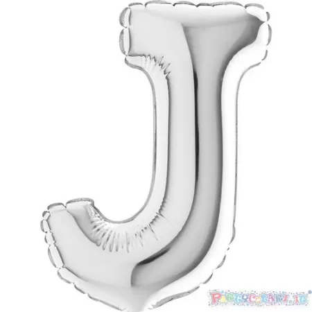 MYLAR 17  SILVER LETTERA  J pz.5