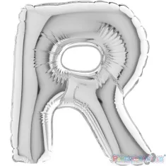 MYLAR 17  SILVER LETTERA  R  pz.5