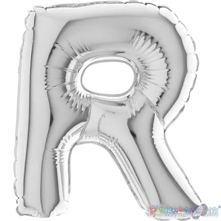 MYLAR 17  SILVER LETTERA  R  pz.5