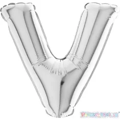 MYLAR 17  SILVER LETTERA  V  pz.5