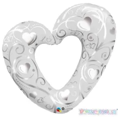 SS CUORE FORATO BIANCO FILIGREE