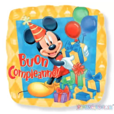 18" MICKEY BUON COMPLEANNO QUADRO