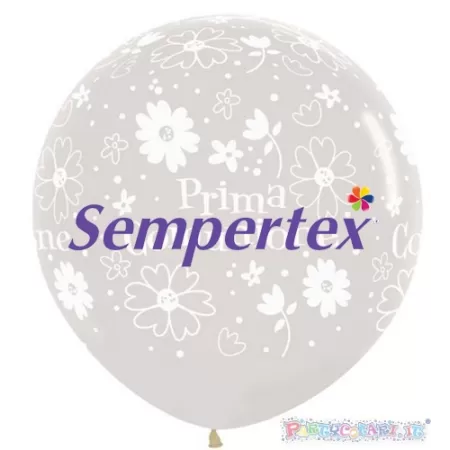 36" COMUNIONE TRASPARENTE FIORELLINI