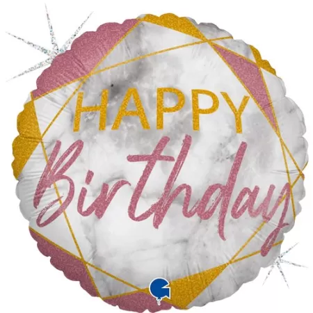 18" HAPPY BIRTHDAY ROSE GOLD MATE