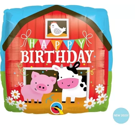 18" BDAY FIENILE QUADRATO