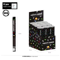 Sparacoriandoli Multicolore Metallizzato 30 Cm