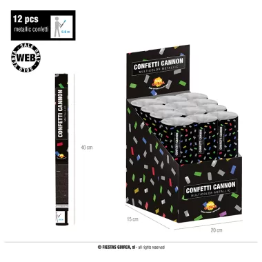 Sparacoriandoli Multicolore Metallizzato 30 Cm