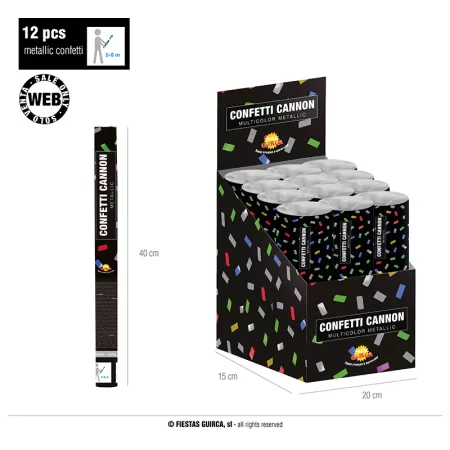 Sparacoriandoli Multicolore Metallizzato 30 Cm