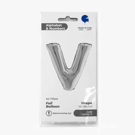 LETTERA  V ARGENTO cm.35