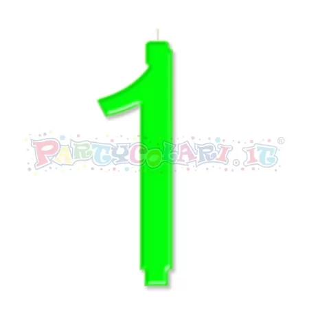 CANDELA cm.10 VERDE FLUO 1