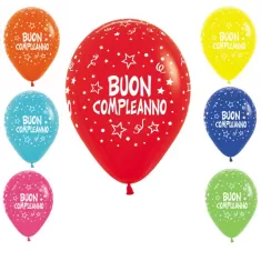 12" BUON  COMPLEANNO STELLE ASSORTITO