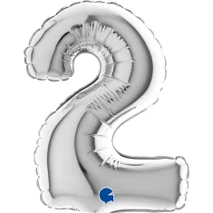 NUMERO 2 ARGENTO cm.17 pz.10