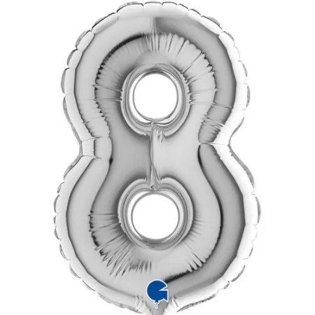 NUMERO 8 ARGENTO cm.17 pz.10