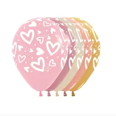 12" ASSORTITO METAL STAMPA  CUORI pz.50