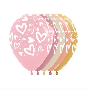 12" ASSORTITO METAL STAMPA  CUORI pz.50