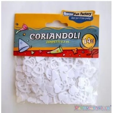 CORIANDOLI TAVOLO CUORI BIANCHI