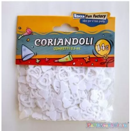 CORIANDOLI TAVOLO CUORI BIANCHI
