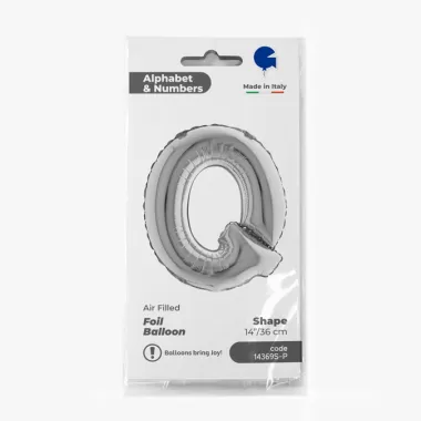 LETTERA  Q  ARGENTO  cm.35