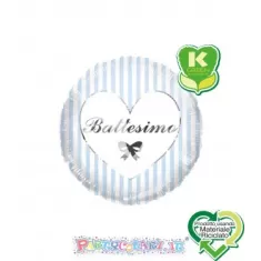 18" BATTESIMO CELESTE E ARGENTO STRISCE 2