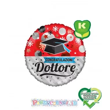 18" CONGRATULAZIONI DOTTORE CON TOCCO K-GREEN