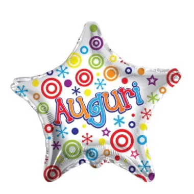 18" STELLA AUGURI CERCHI E ASTERISCHI