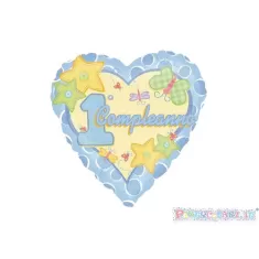 18" CUORE 1° COMPLEANNO BIMBO 2
