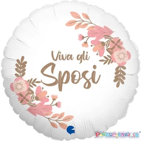 18" VIVA GLI SPOSI  FIORI