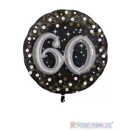 MULTI BALLOON 60 ANNI NERO