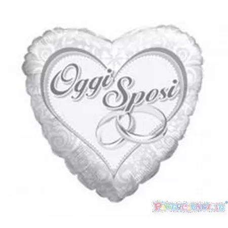 SS CUORE OGGI SPOSI ANELLI ARGENTO
