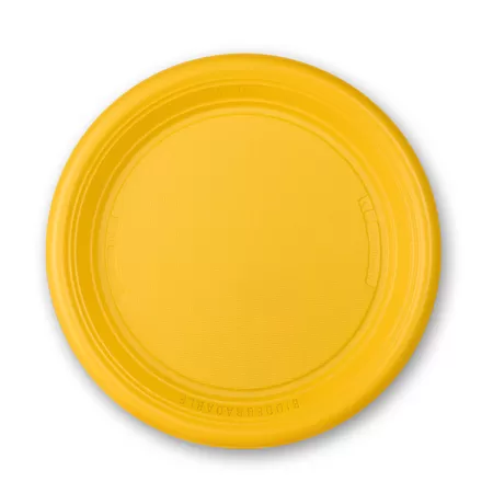 PIATTO PIANO GIALLO NAT-BIO 15 pz.