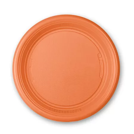 PIATTO PIANO ARANCIO NAT-BIO 15 pz.