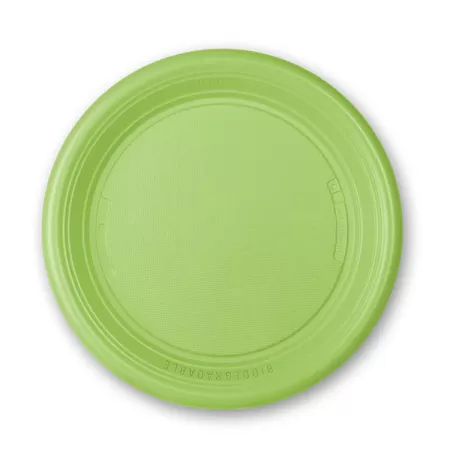 PIATTO PIANO VERDE LIME NAT-BIO 15 pz.