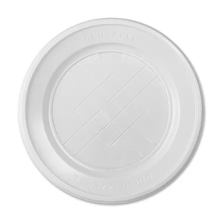 PIATTO PIANO BIANCO RIUTILIZZABILI 25 pz.