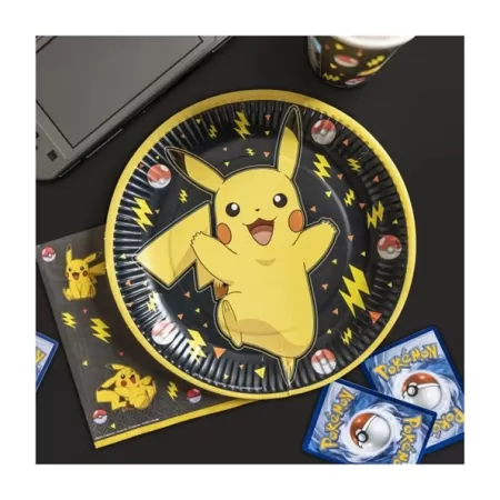 PIATTO PICCOLO POKEMON IN CARTA 18 d. 8 pz.