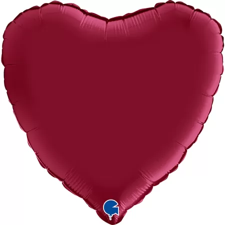 18" HeartSatin Cherry